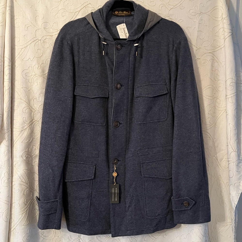 Loro Piana 100% Cashmere Hooded Men’s Jacket 52